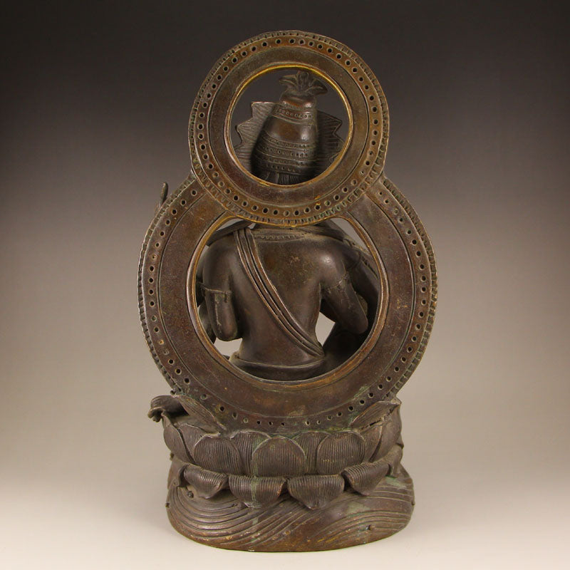 Chinese Bronze Six Arms Kwan-yin Statue