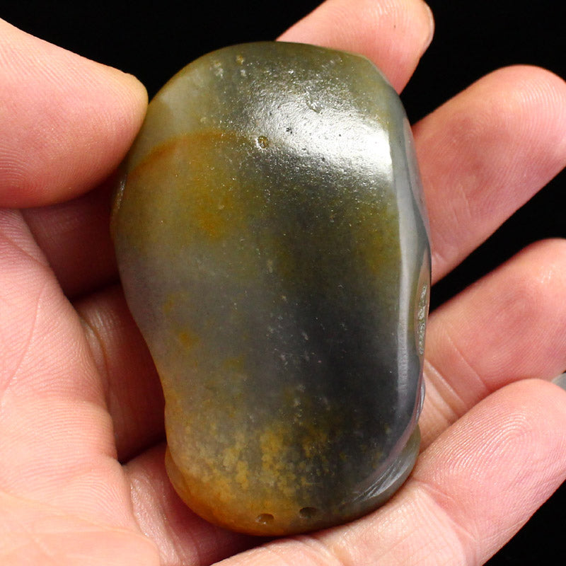 Natural Hetian Jade Carved Turtle Pendant