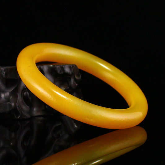Inside Diameter 58MM Chinese Natural Yellow Agate Bracelet