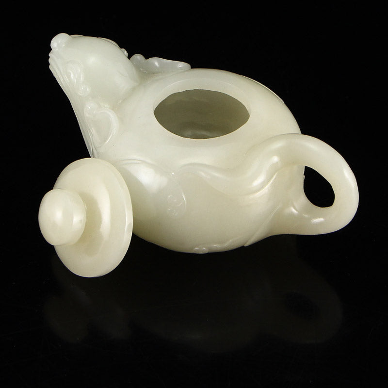 Superb Chinese Hetian Jade Fortune Mouse Teapot