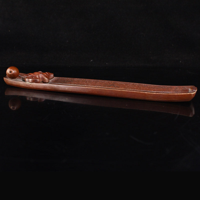 Old Copper Lotus Leaf Incense Burning Tool