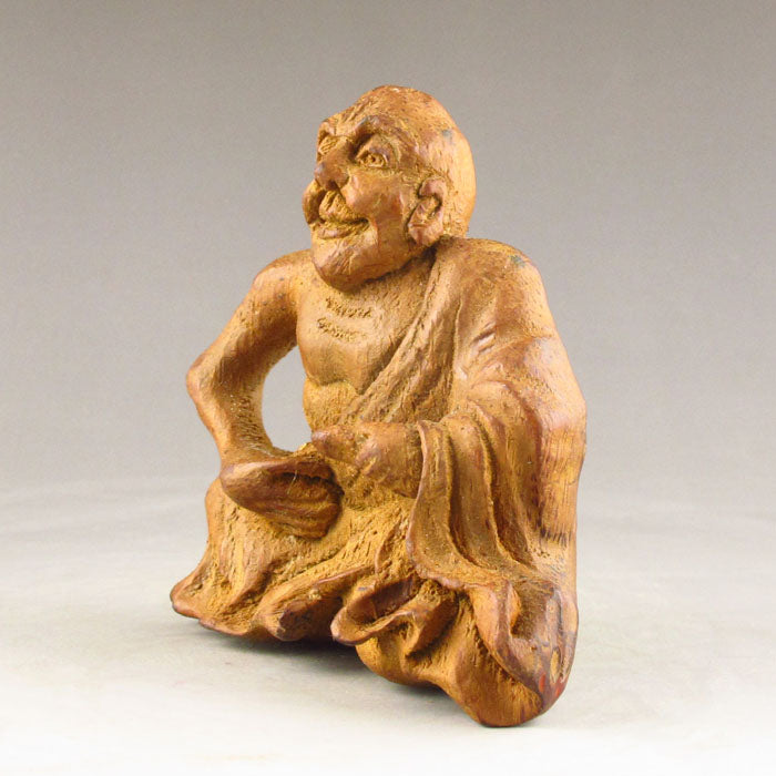 Chinese Bamboo Root Buddhism Arhat Statue