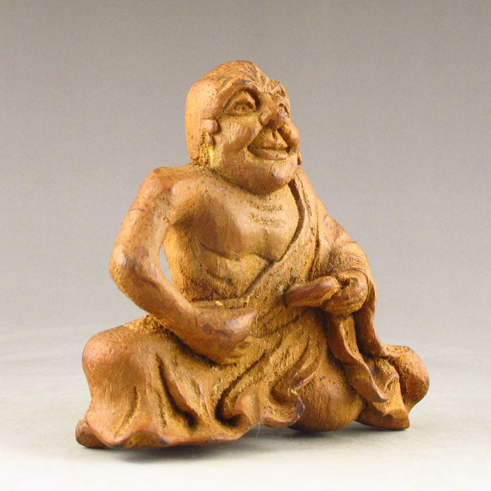 Chinese Bamboo Root Buddhism Arhat Statue