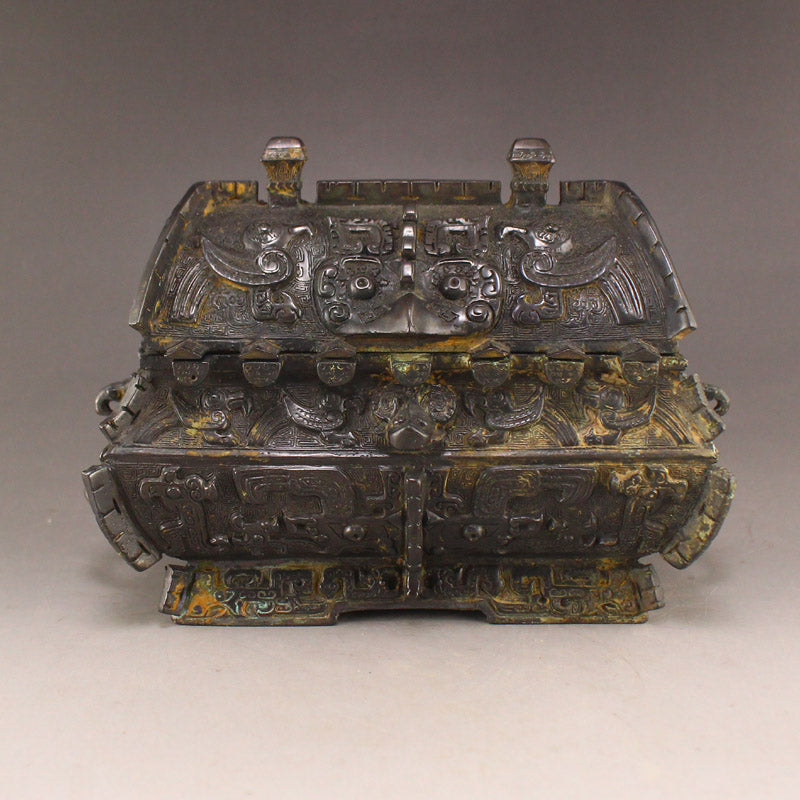 Chinese Bronze Double Ears Wine Container - Li Fang Yi