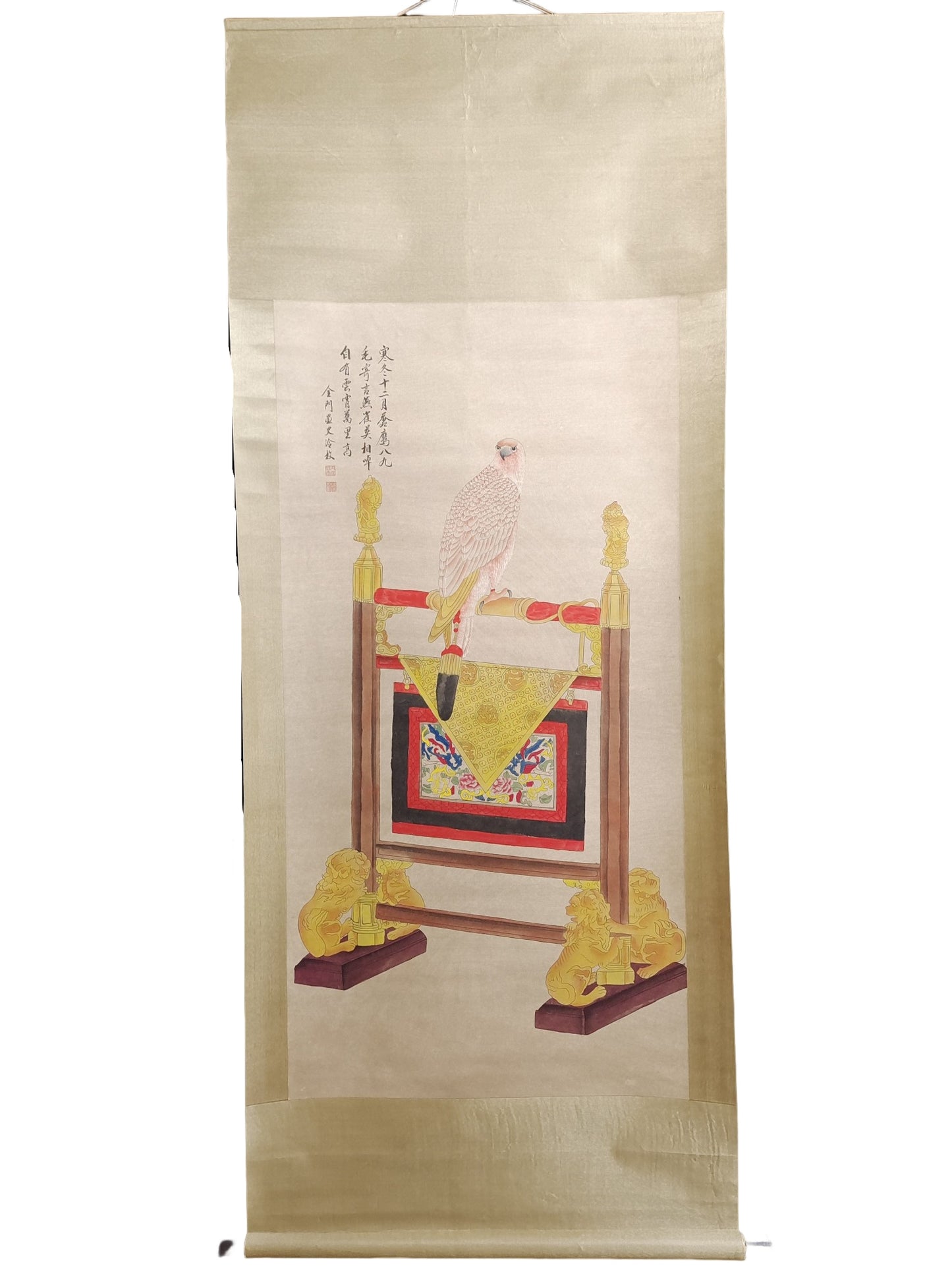 Chinese Watercolour On Xuan Paper Eagle Painting