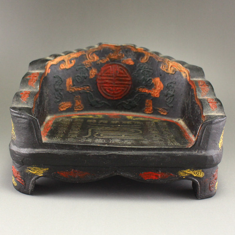 Vintage Chinese Gilt Gold Lacquerware Ink Rest