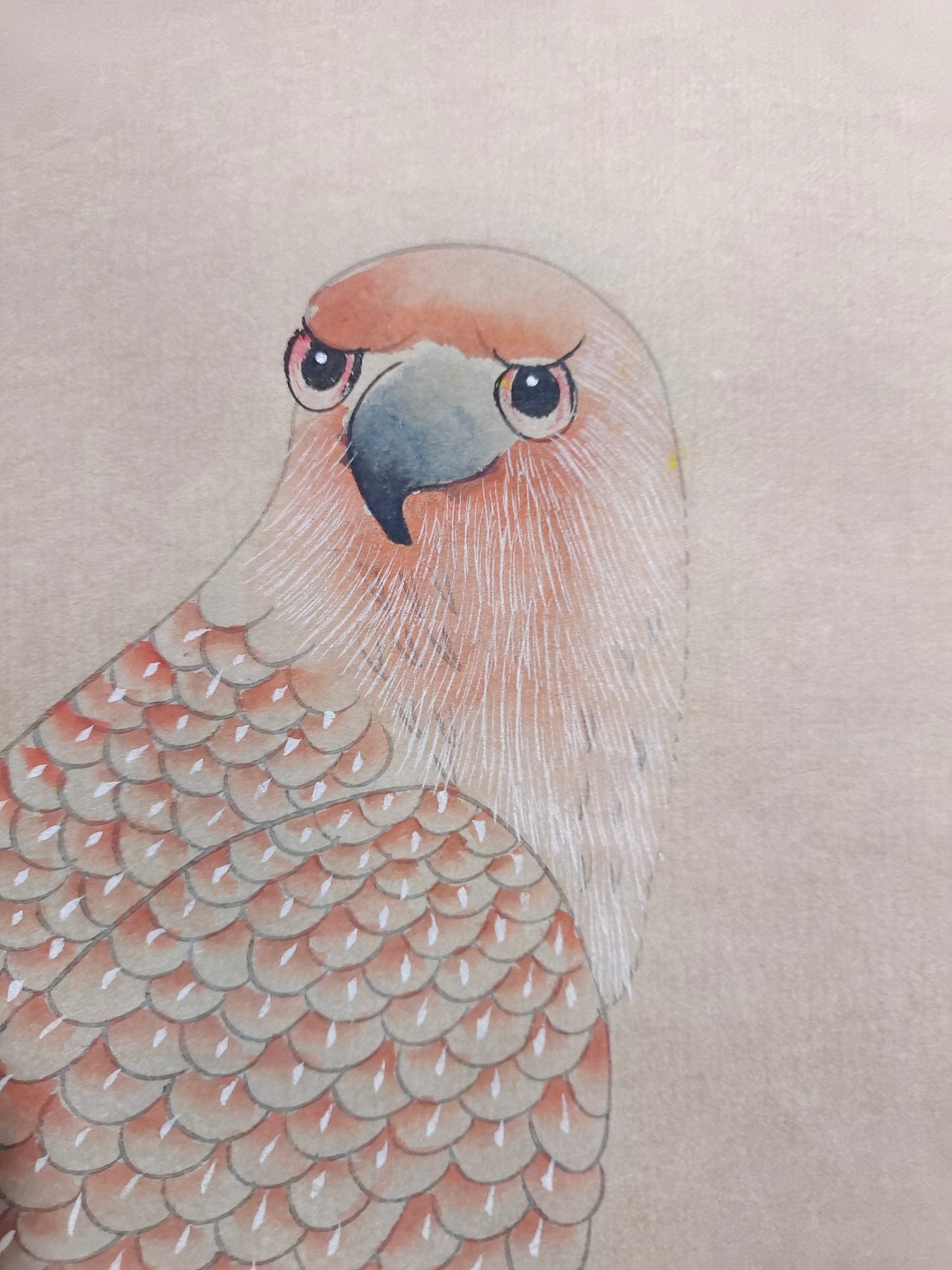 Chinese Watercolour On Xuan Paper Eagle Painting