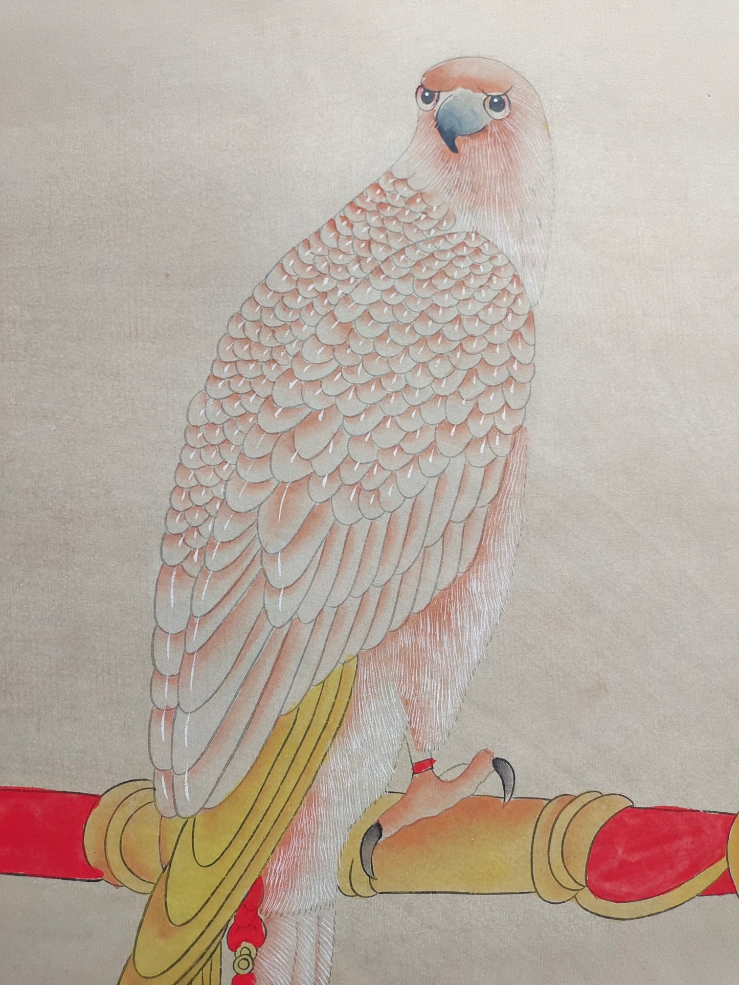 Chinese Watercolour On Xuan Paper Eagle Painting