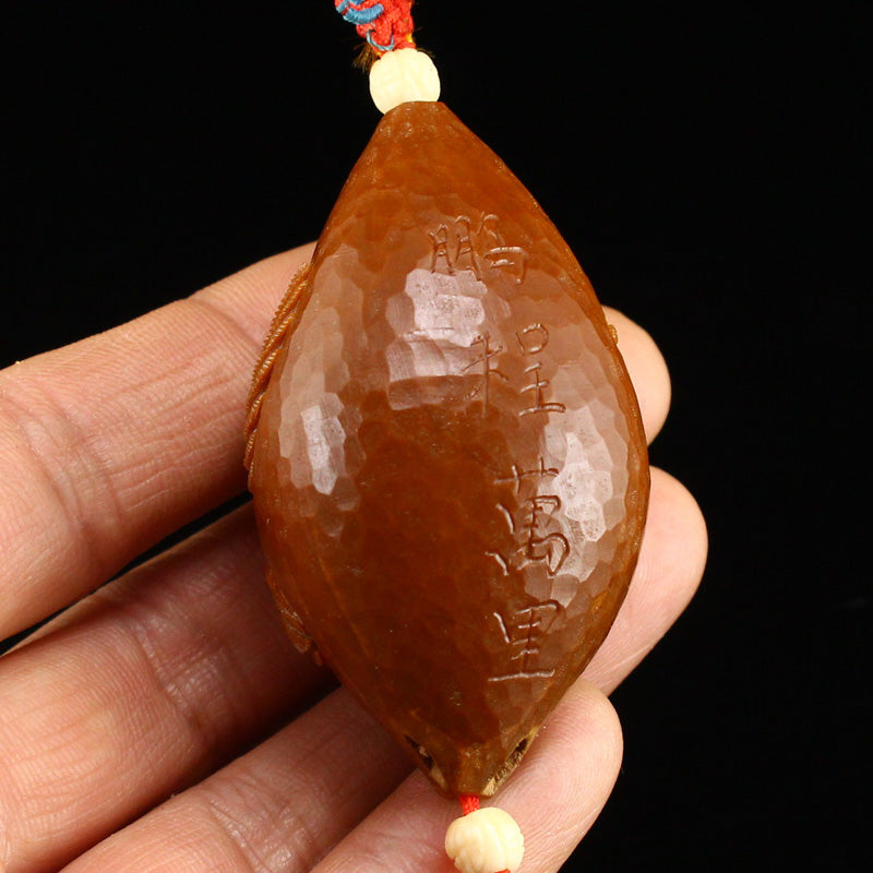 Olive Nut Eagle Pendant