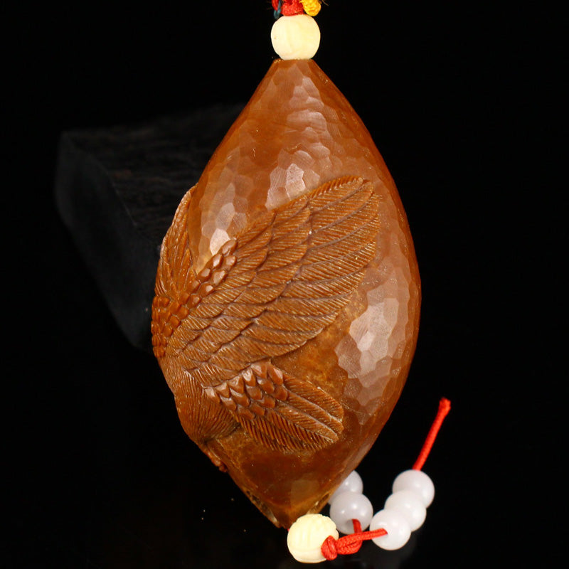 Olive Nut Eagle Pendant