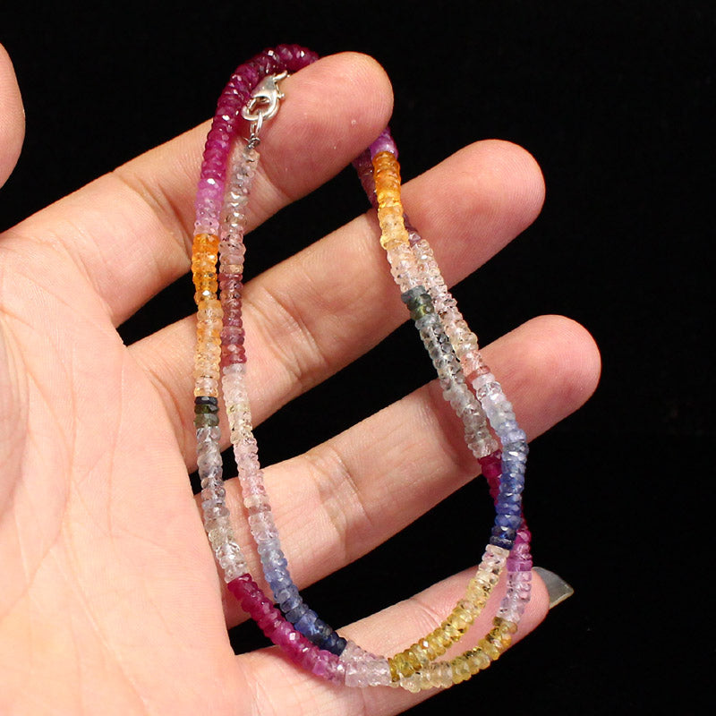 Beautiful Multi-coloured Tourmaline Beads Necklace