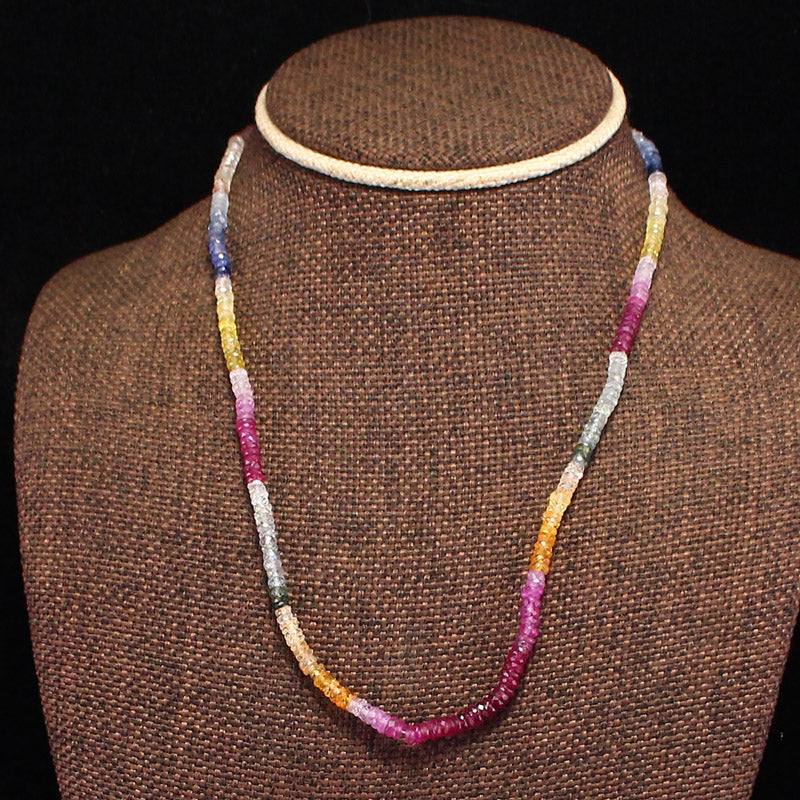 Beautiful Multi-coloured Tourmaline Beads Necklace