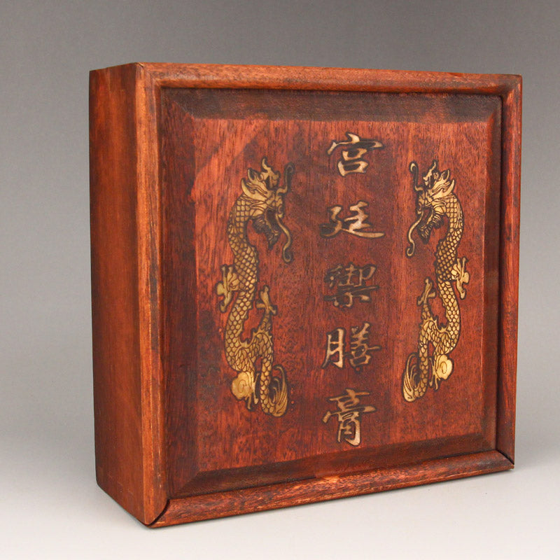 Chinese Medicine Sealed In Zitan Wood Inlay Shell Box