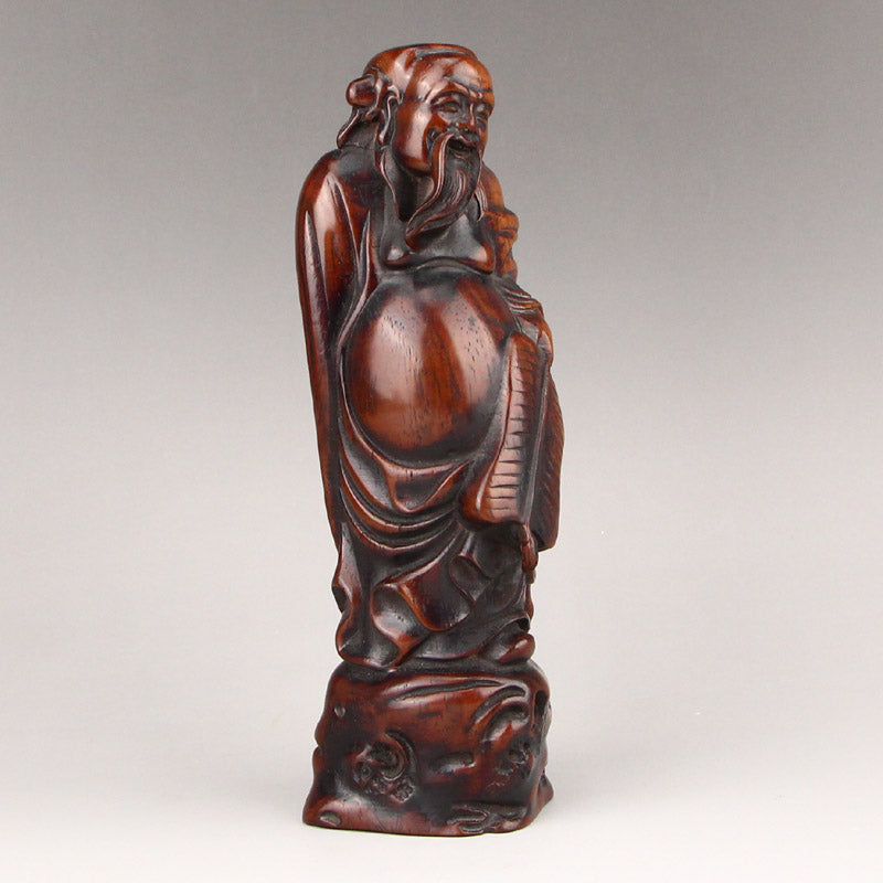 Chinese Zitan Wood Mythology Figure Statue