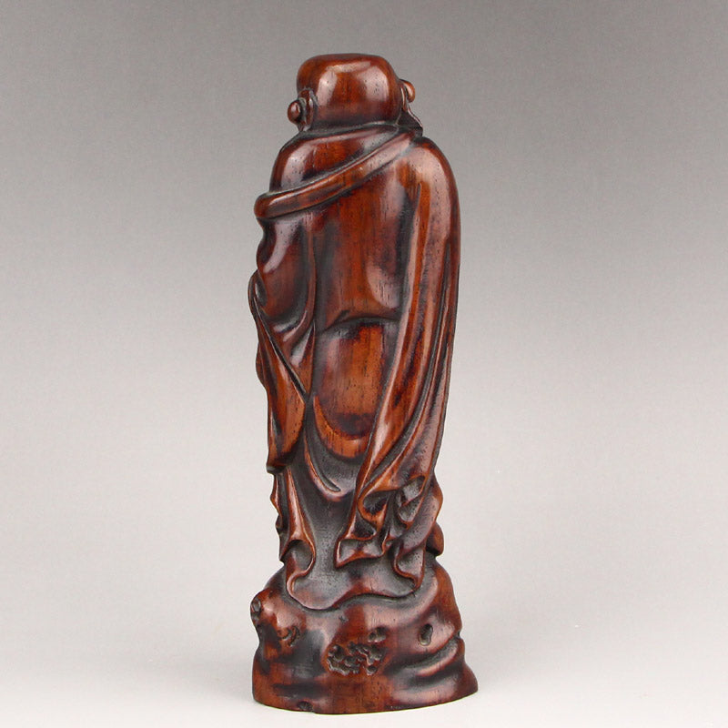 Chinese Zitan Wood Mythology Figure Statue