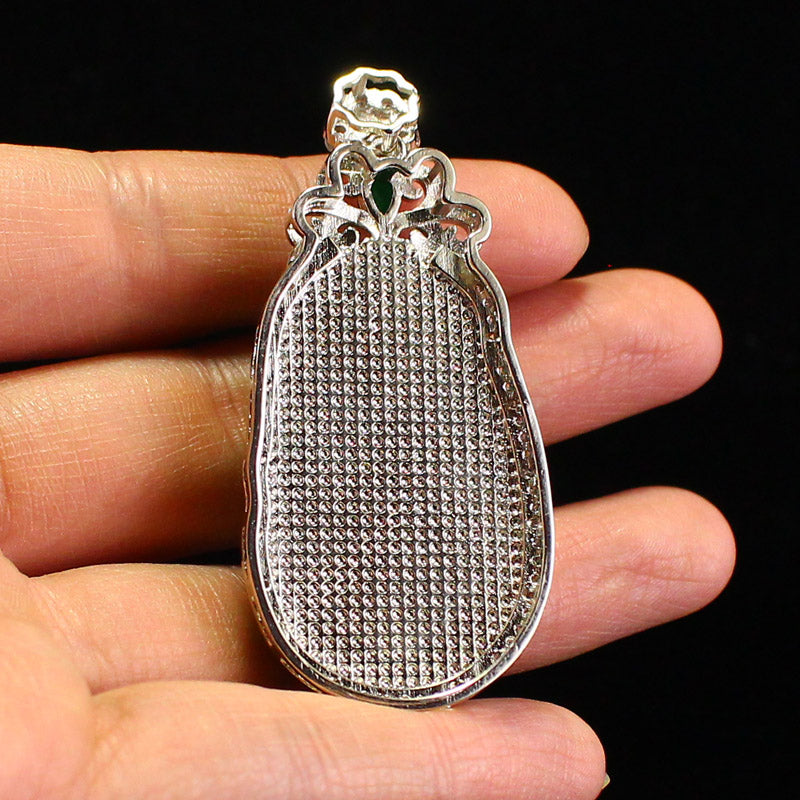 Beautiful Green Jade Gourd Shape Pendant