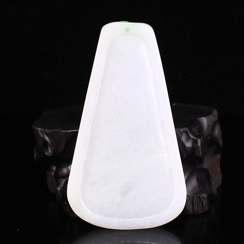 White & Green Jadeite Unicorn & Ruyi Pendant