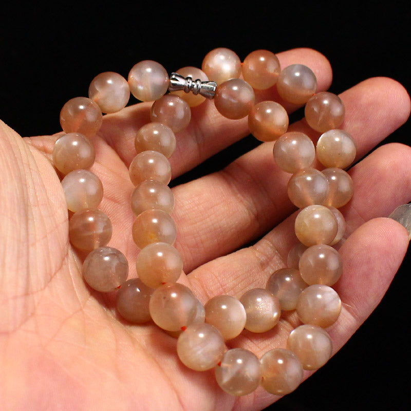 10MM Bead Moonstone Beads Necklace