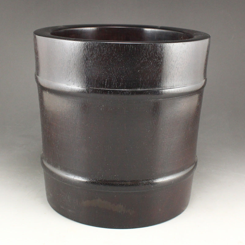 Vintage Zitan Wood Bamboo Brush Pot