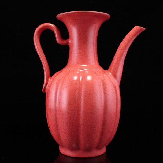 Chinese Ru Kiln Red Glaze Porcelain Pot