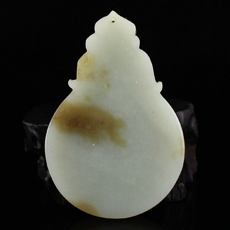 Vintage Chinese Hetian Jade Carved Figure Pendant