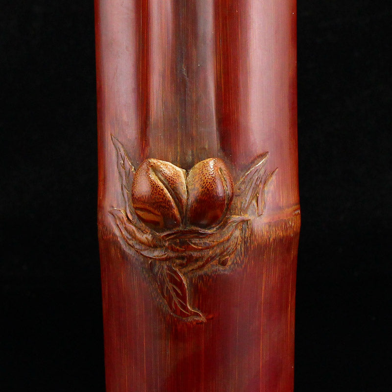 Old Bamboo Low Relief Peach Arm Rest