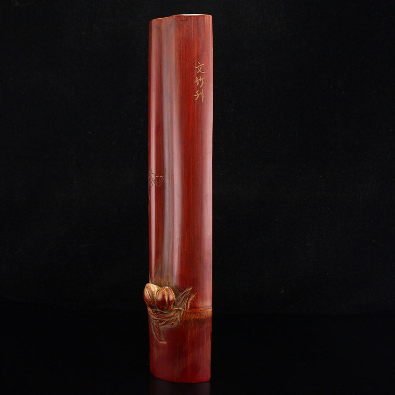 Old Bamboo Low Relief Peach Arm Rest