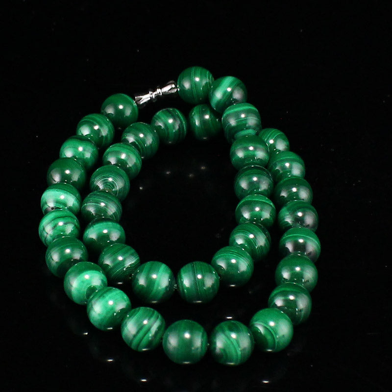 10MM Bead Beautiful South Africa Natural Malachite Beads Necklace