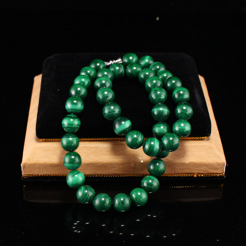 10MM Bead Beautiful South Africa Natural Malachite Beads Necklace