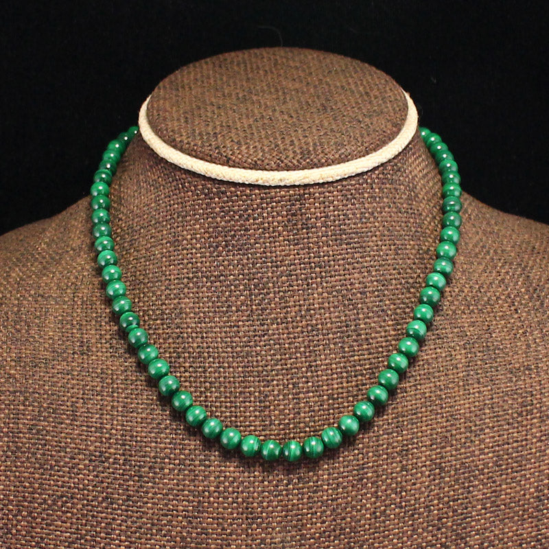 6MM Bead Beautiful South Africa Natural Malachite Beads Necklace