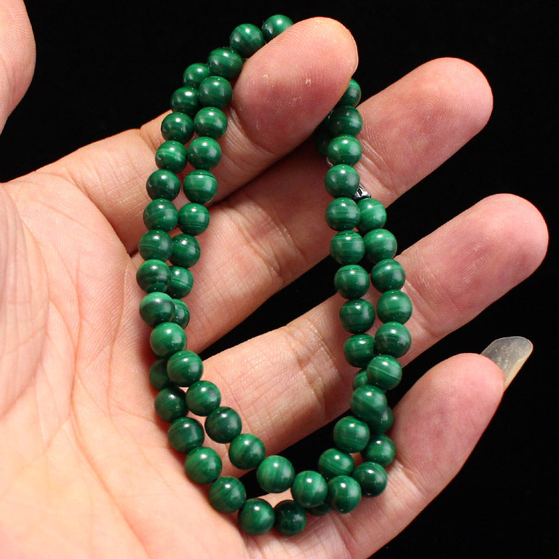 6MM Bead Beautiful South Africa Natural Malachite Beads Necklace