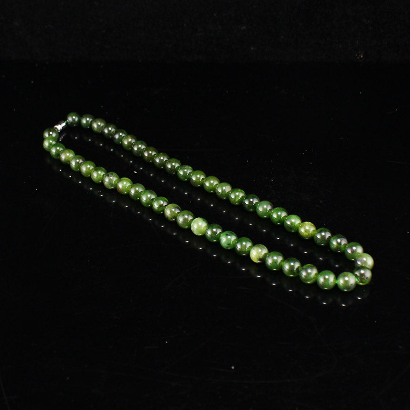 8MM Bead Natural Green Jade Beads Necklace