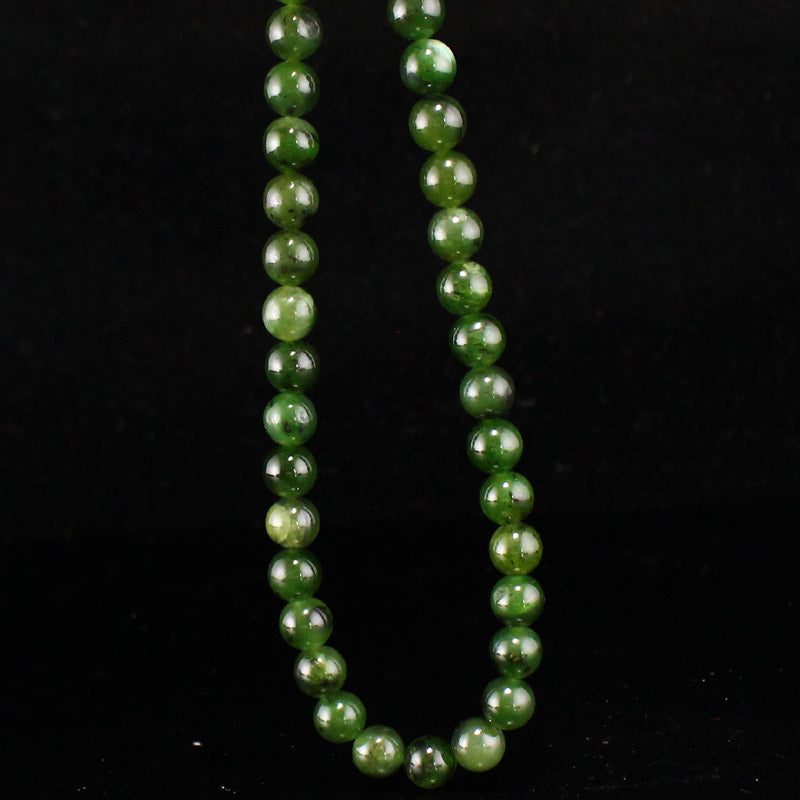 8MM Bead Natural Green Jade Beads Necklace