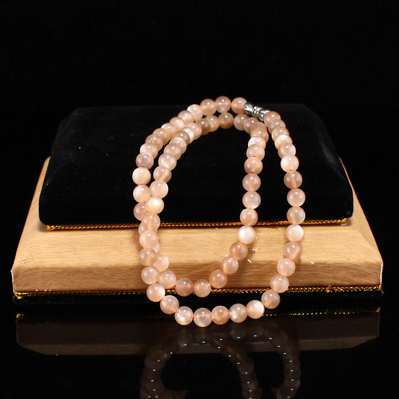 6MM Bead Moonstone Beads Necklace