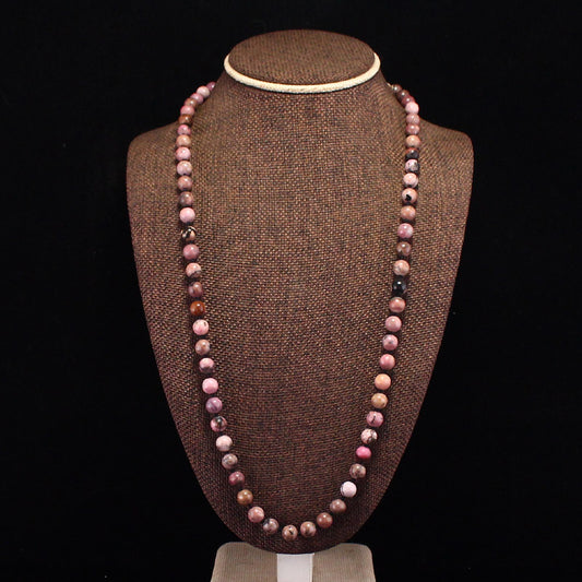 Beautiful Pink Gem Beads Necklace