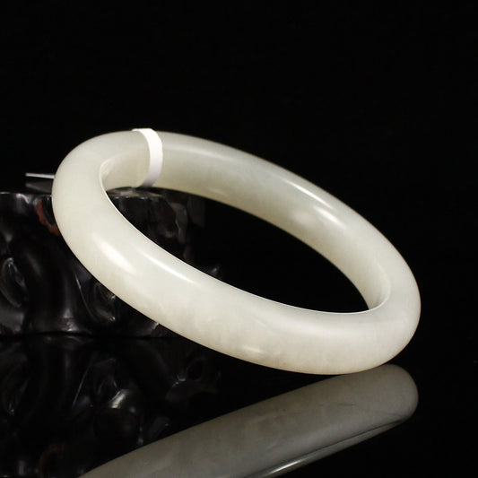 Inside Diameter 61.5 mm Natural Hetian Jade Bracelet