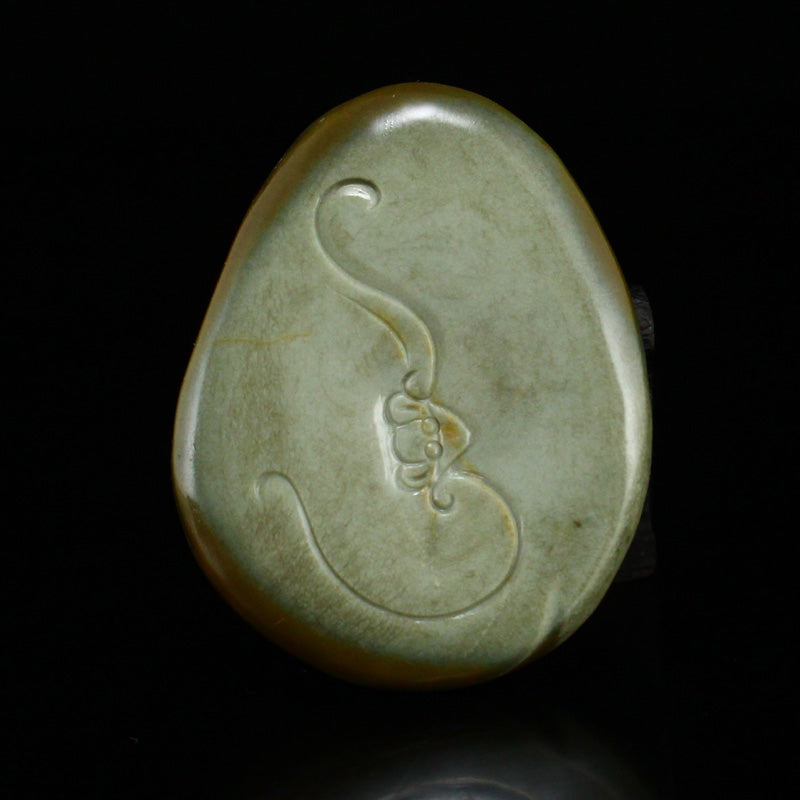 Natural Agate Carved Laughing Buddha Pendant w Certificate
