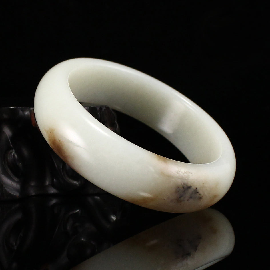 Inside Diameter 53MM Chinese Natural Hetian Jade Bracelet