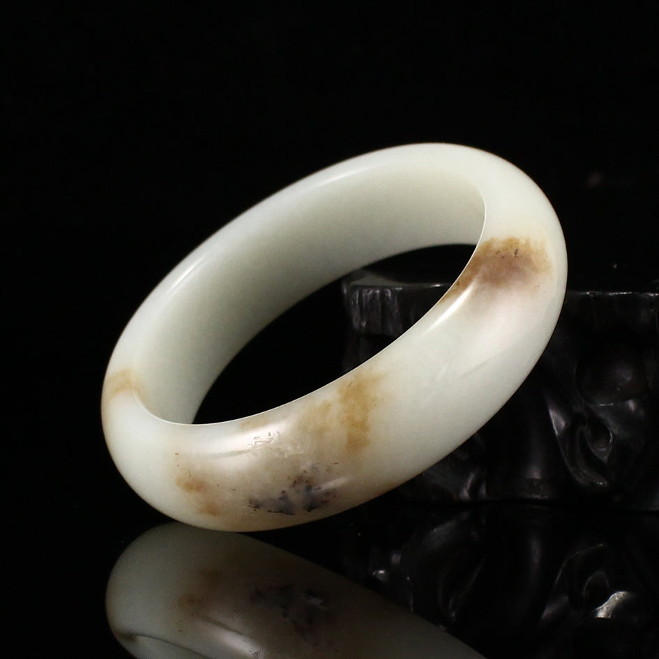 Inside Diameter 53MM Chinese Natural Hetian Jade Bracelet