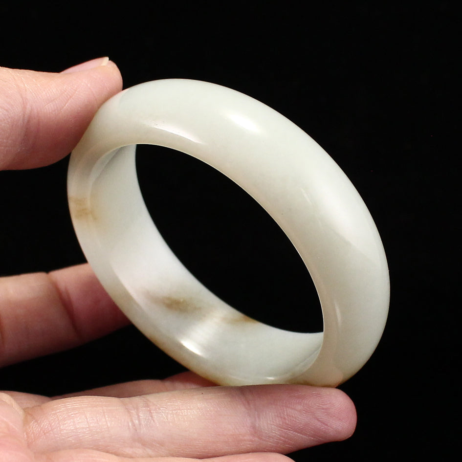 Inside Diameter 53MM Chinese Natural Hetian Jade Bracelet