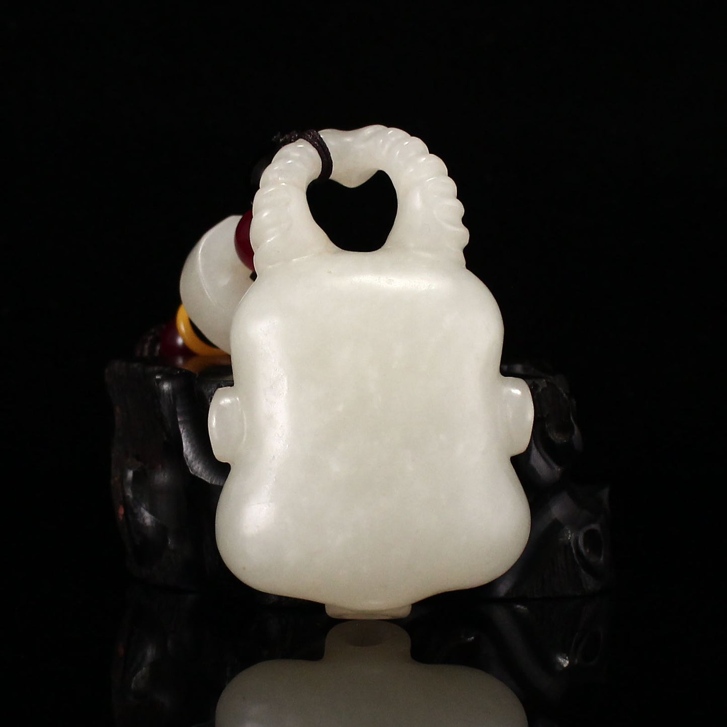 Old Chinese Jade Carved Beast Face Pendant