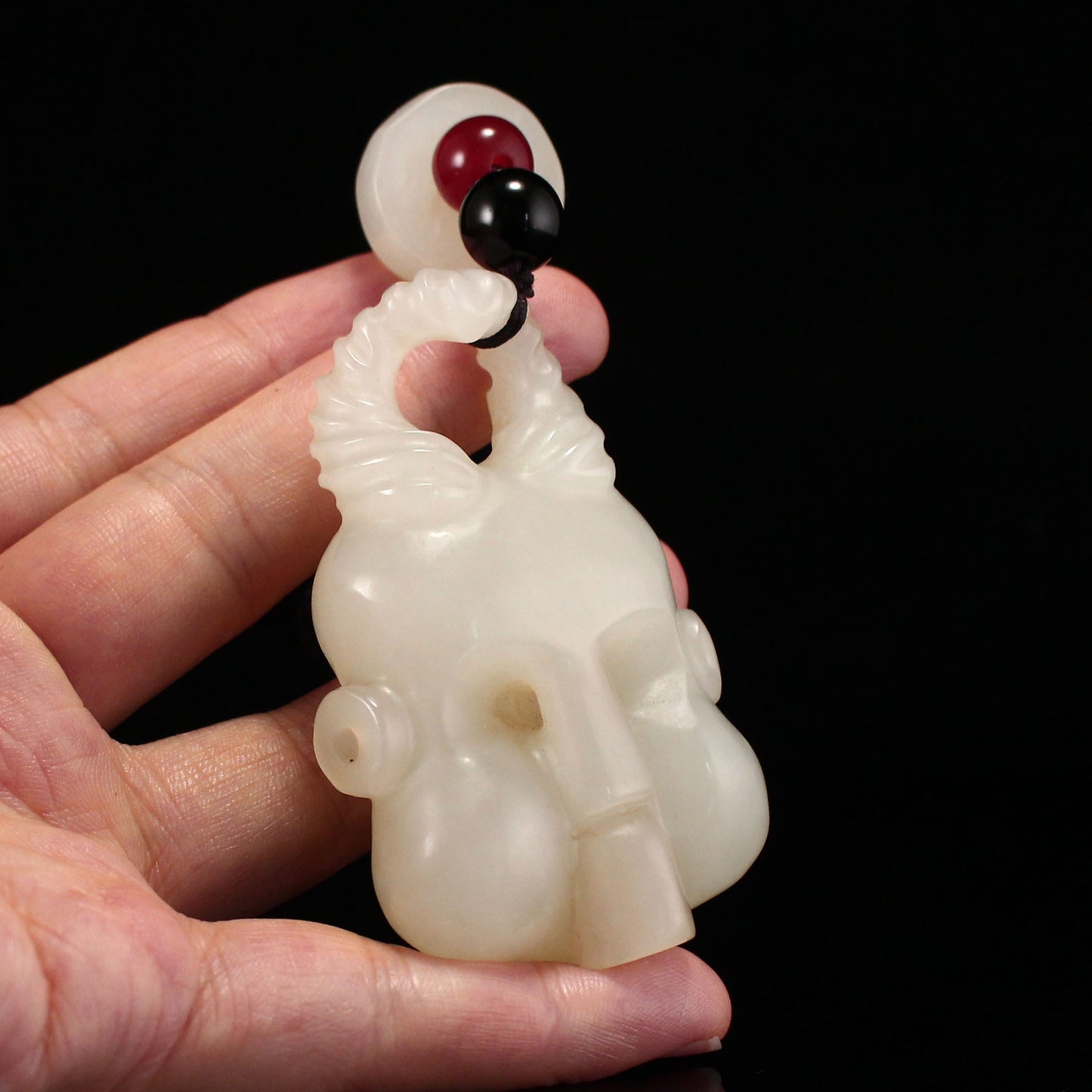 Old Chinese Jade Carved Beast Face Pendant