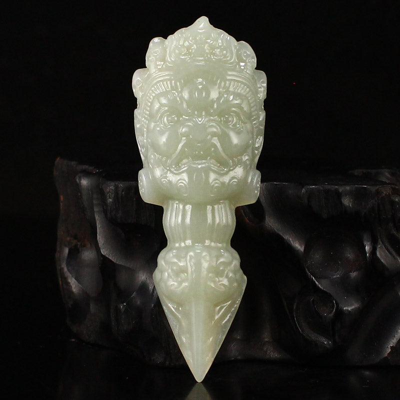 Natural Jade Carved Pestle Xiangmo Pendant