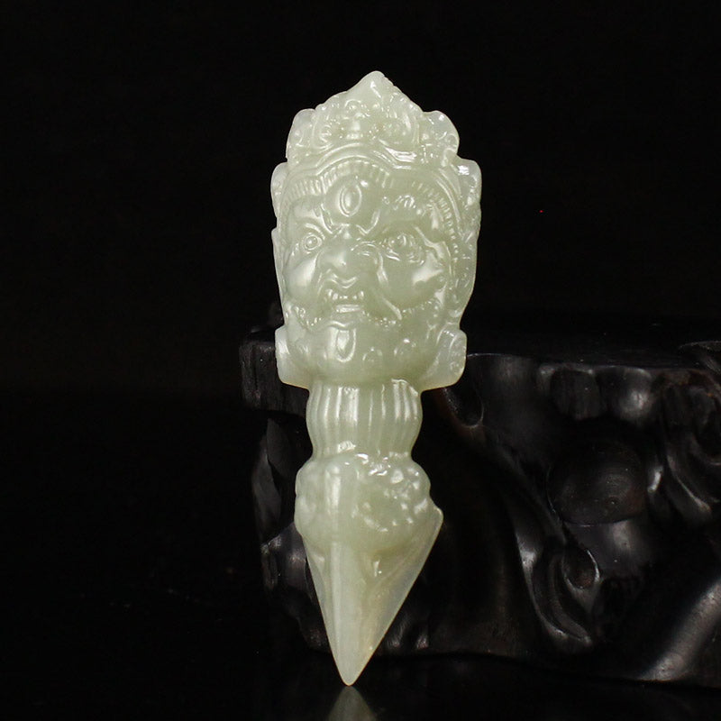 Natural Jade Carved Pestle Xiangmo Pendant