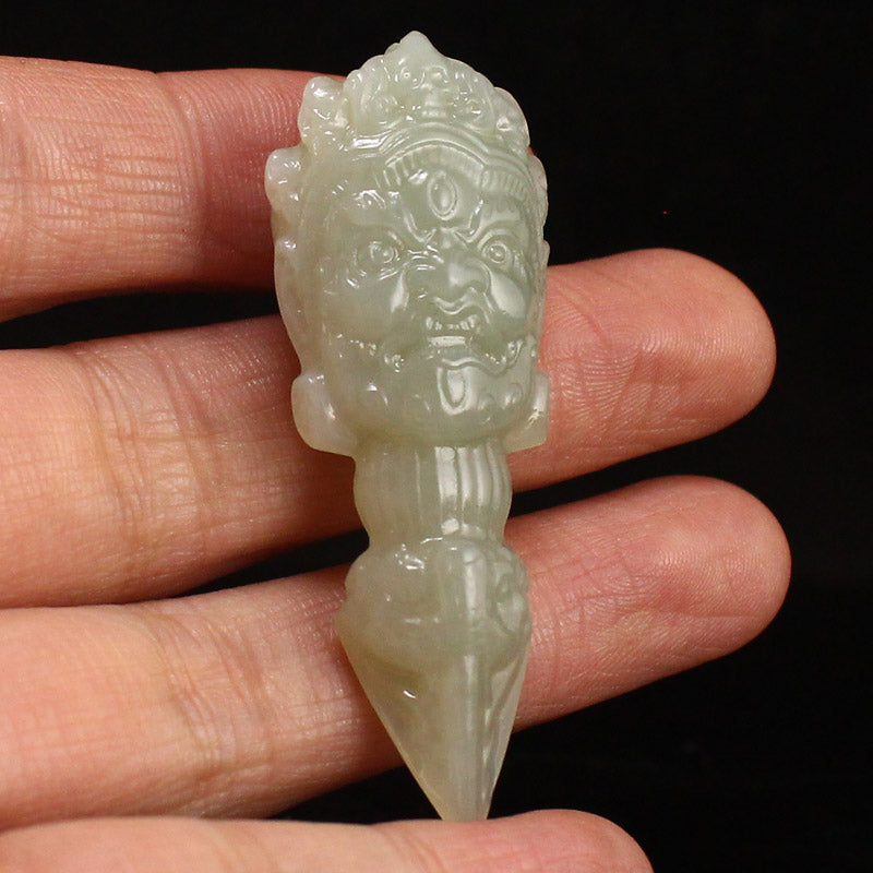 Natural Jade Carved Pestle Xiangmo Pendant