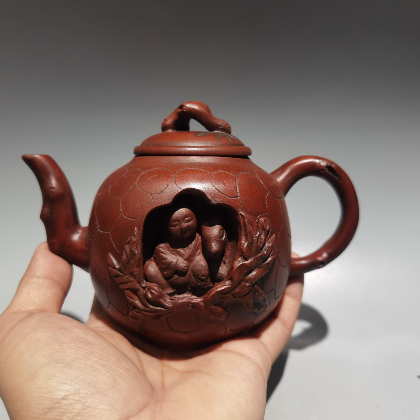 Vintage Yixing Zisha Clay Kid Teapot