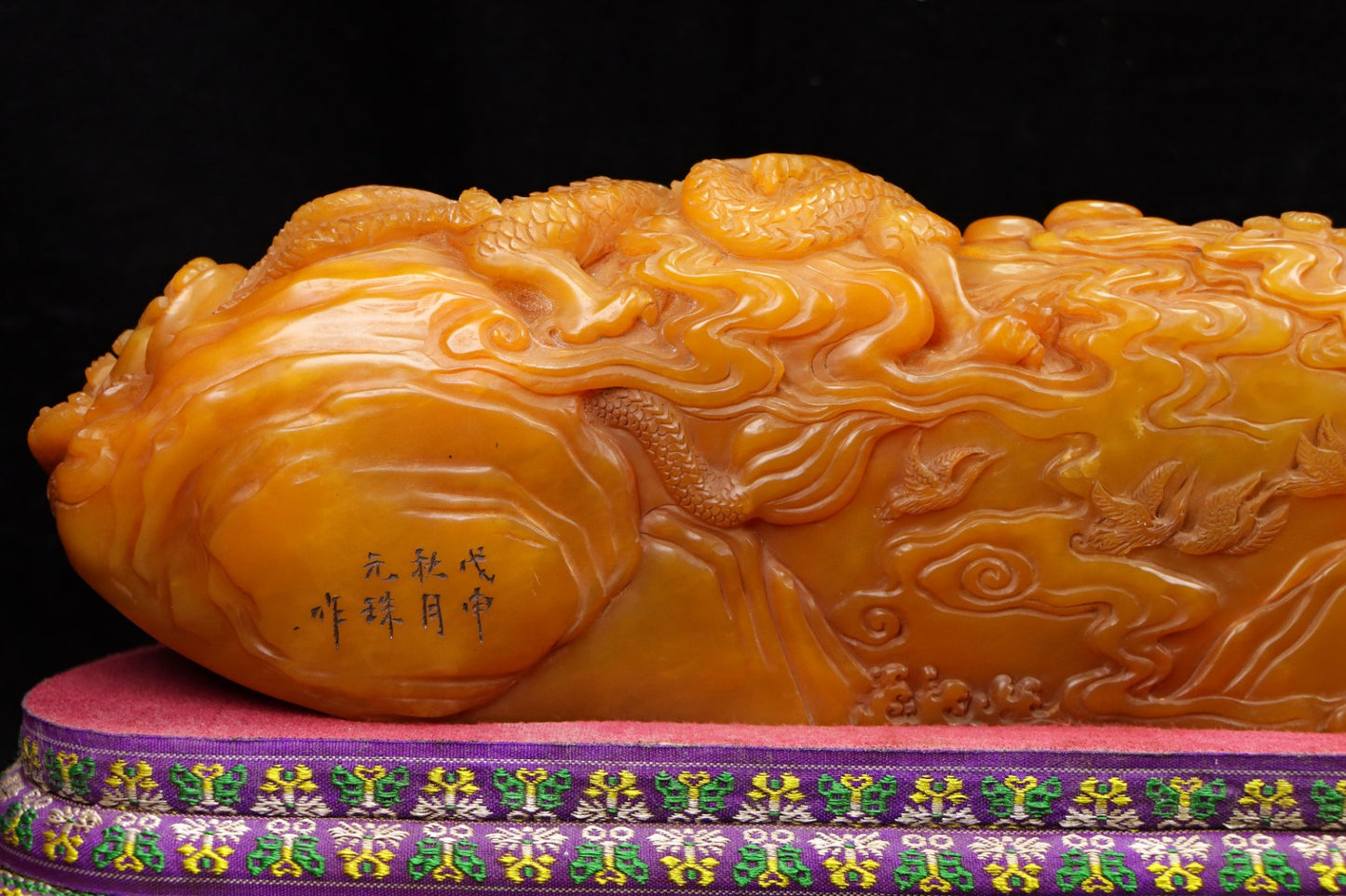 A0008 High Quality Chinese Shoushan Stone Tianhuang Stone Carved Eight Taoism Deity Seal