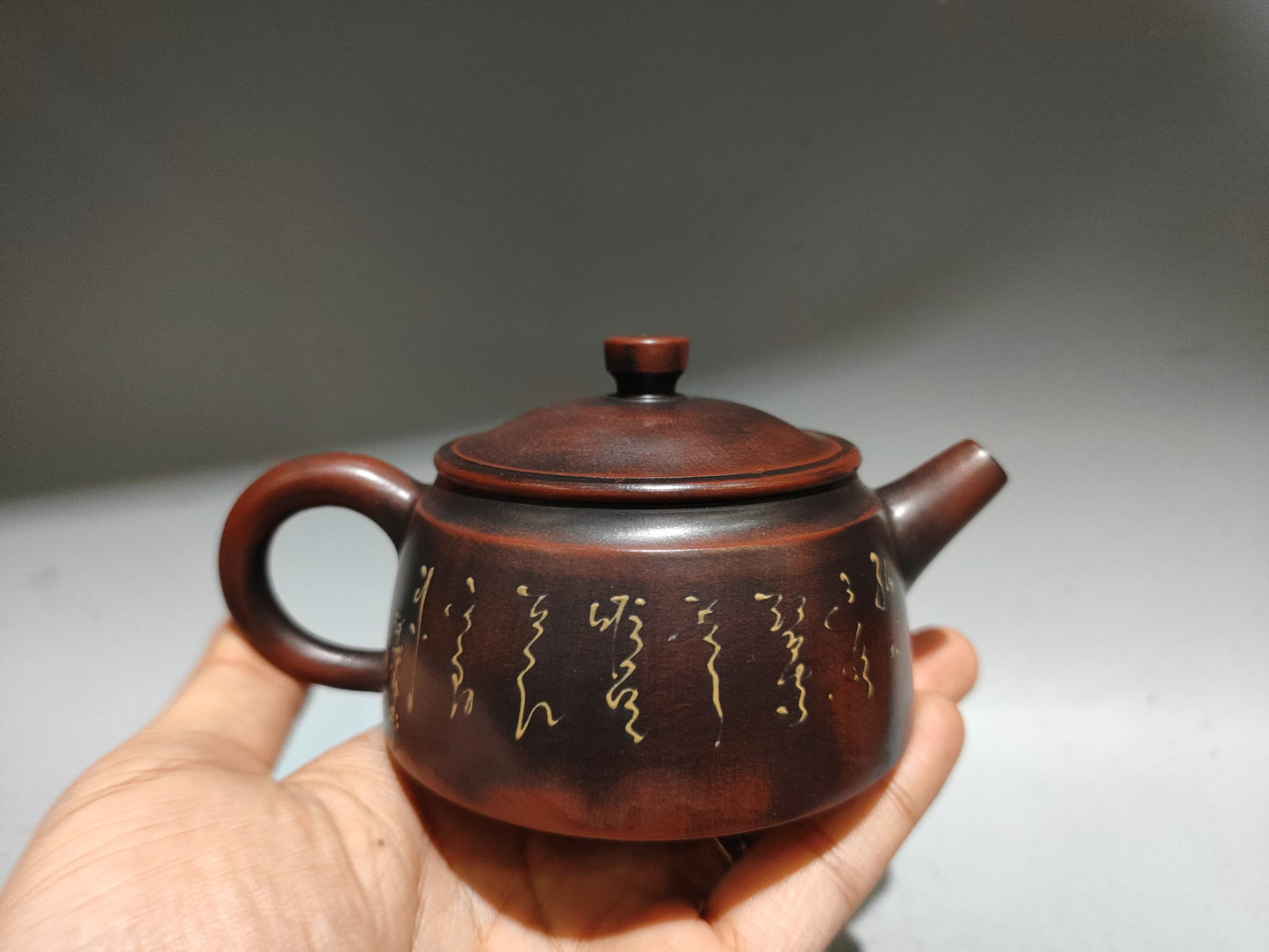 A0089 Chinese Variable Glaze Yixing Zisha Clay Bird Design Teapot