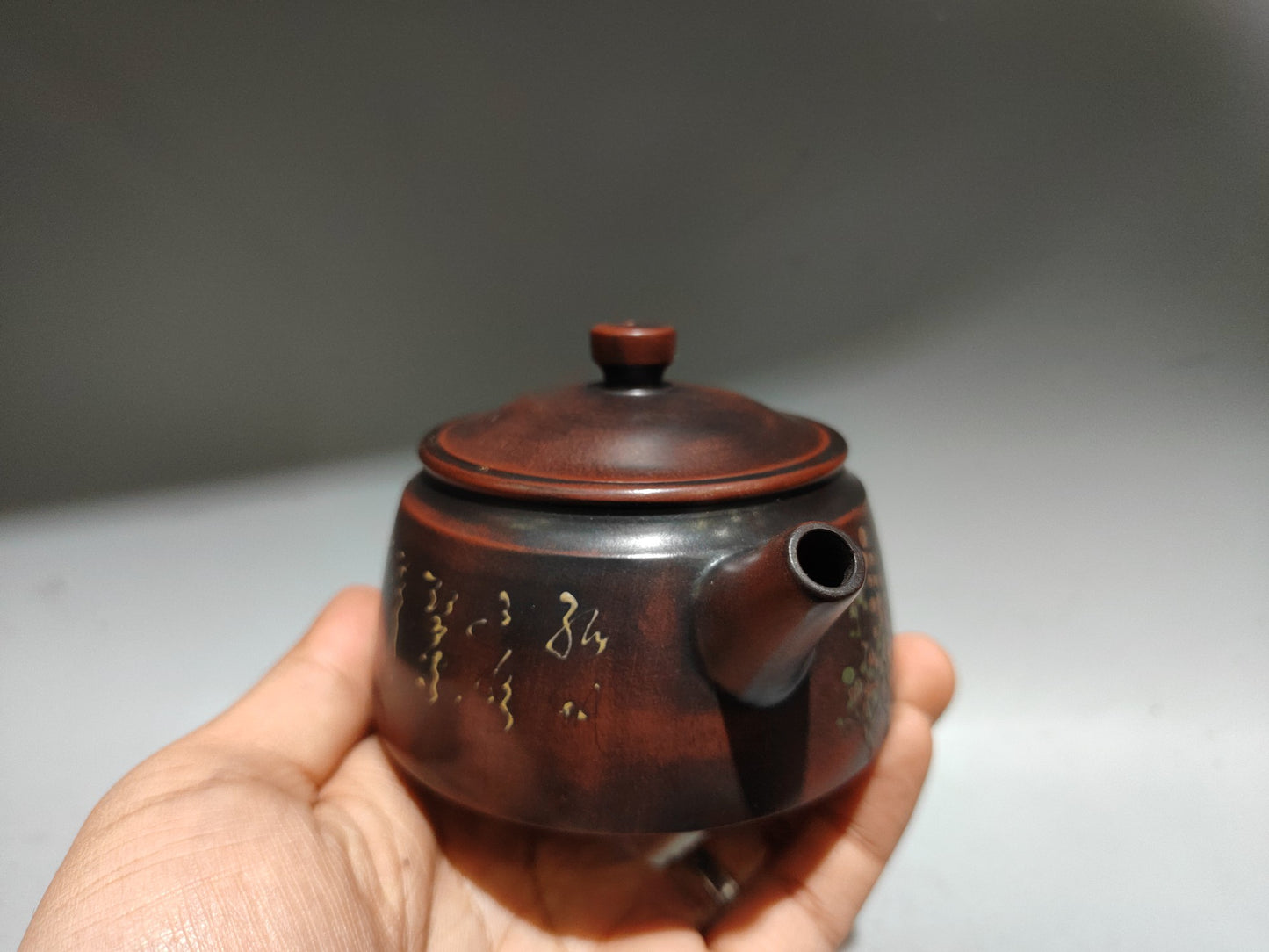 A0089 Chinese Variable Glaze Yixing Zisha Clay Bird Design Teapot