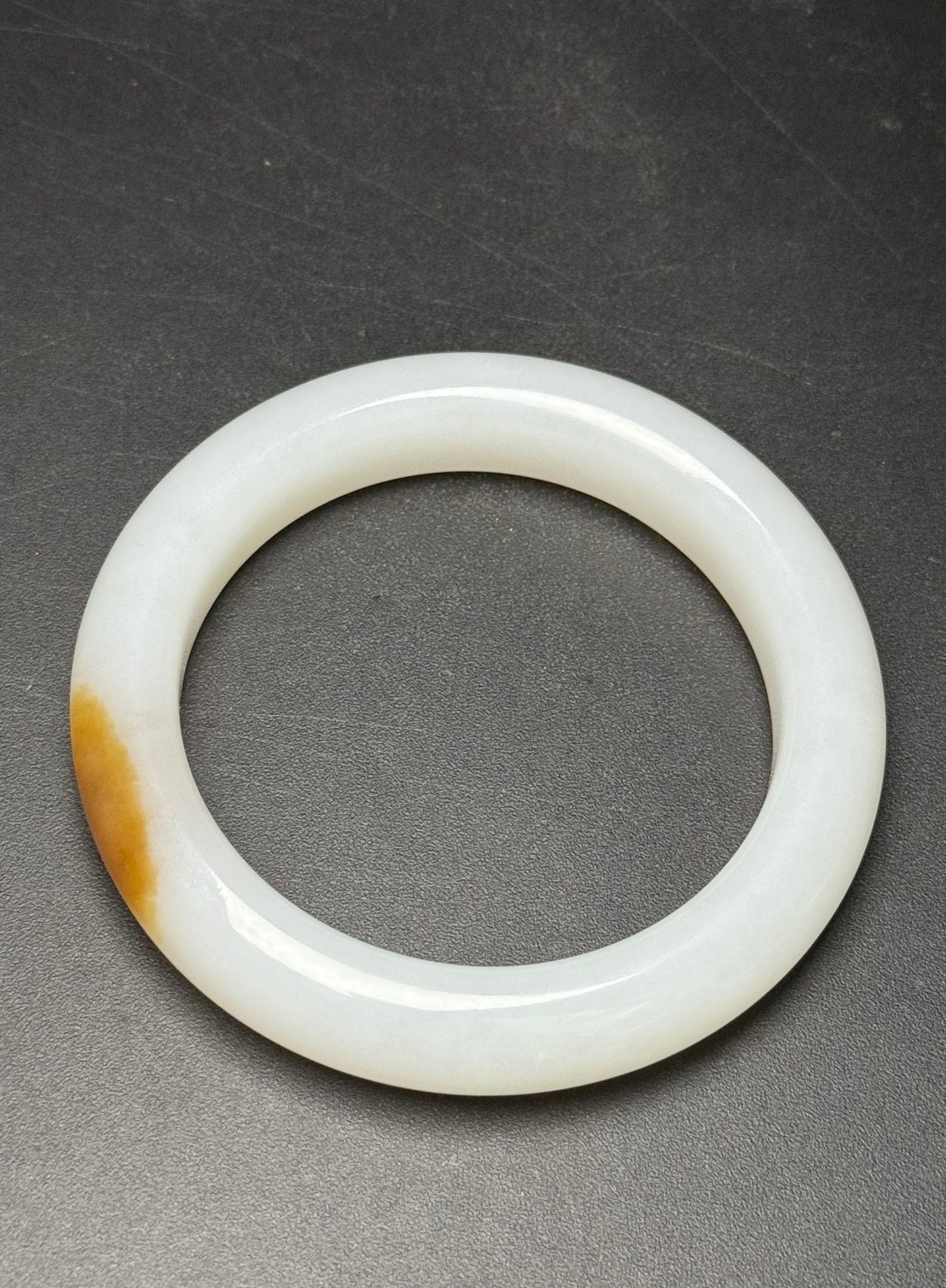 A0167 High Quality Inside Diameter 57MM Chinese Natural Double Color Hetian Jade Bracelet